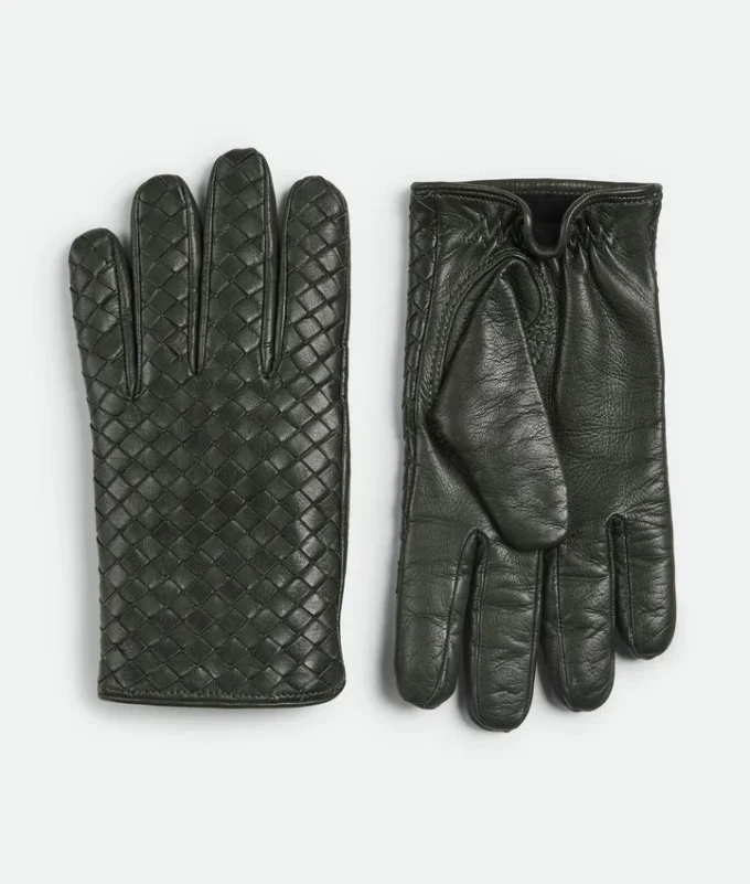 Intrecciato-läderhandskar Intrecciato-läderhandskar
