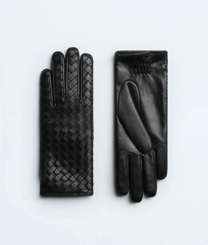 Intrecciato-läderhandskar Intrecciato-läderhandskar
