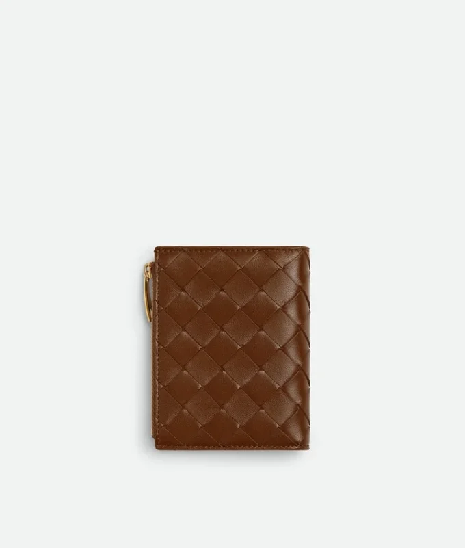 Intrecciato liten plånbok med två fack Intrecciato liten plånbok med två fack