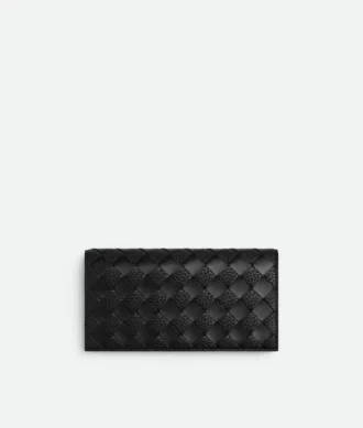 Intrecciato lång plånbok med myntficka