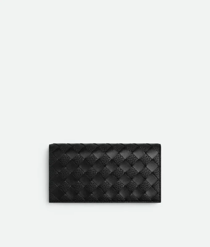 Intrecciato lång plånbok med myntficka Intrecciato lång plånbok med myntficka