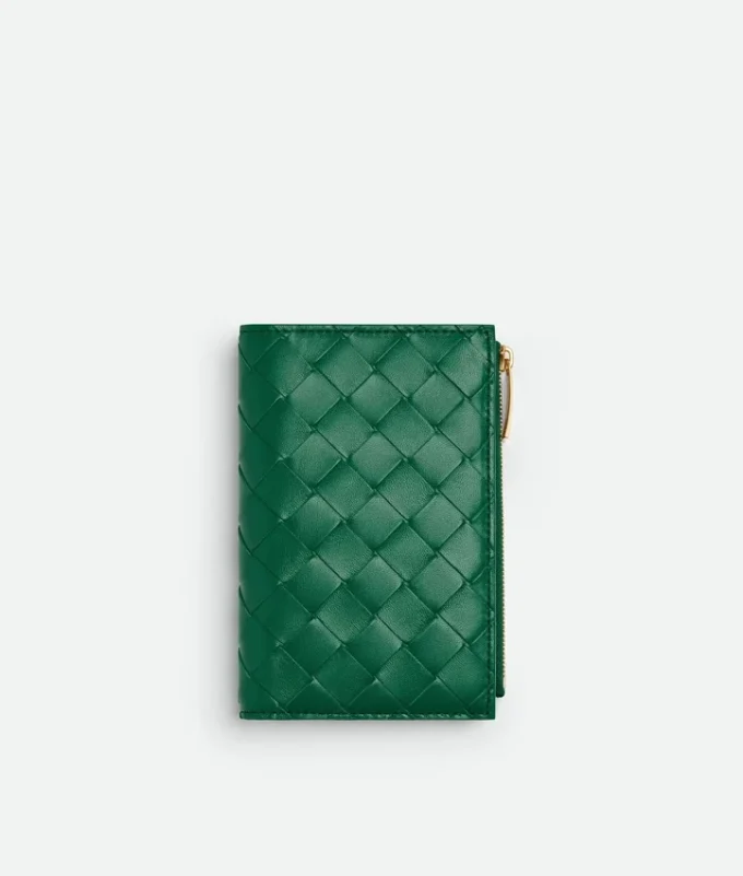 Intrecciato Medium plånbok med två fack