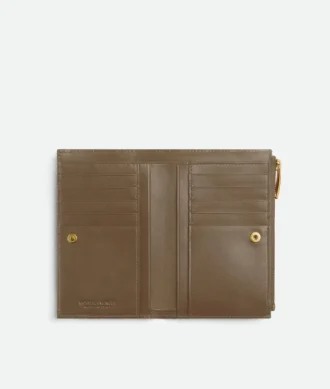 Intrecciato Medium plånbok med två fack