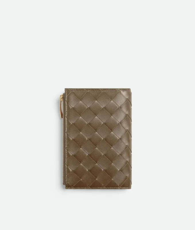 Intrecciato Medium plånbok med två fack