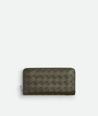 Intrecciato plånbok med dragkedja