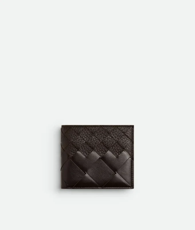 Intrecciato-plånbok med två fack