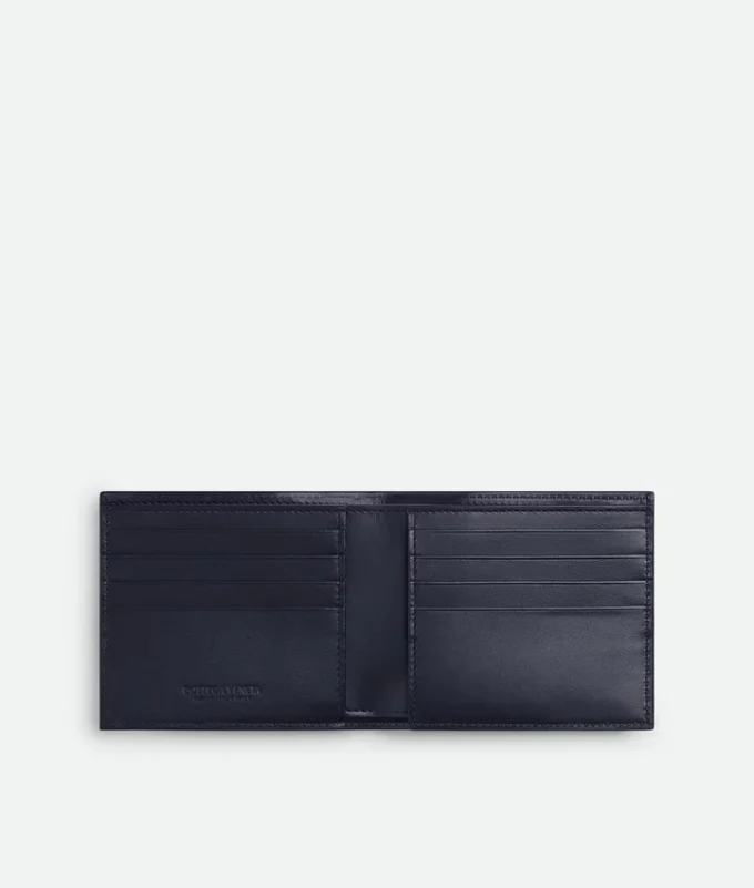 Intrecciato-plånbok med två fack