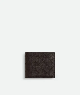 Intrecciato-plånbok med två fack och myntfack