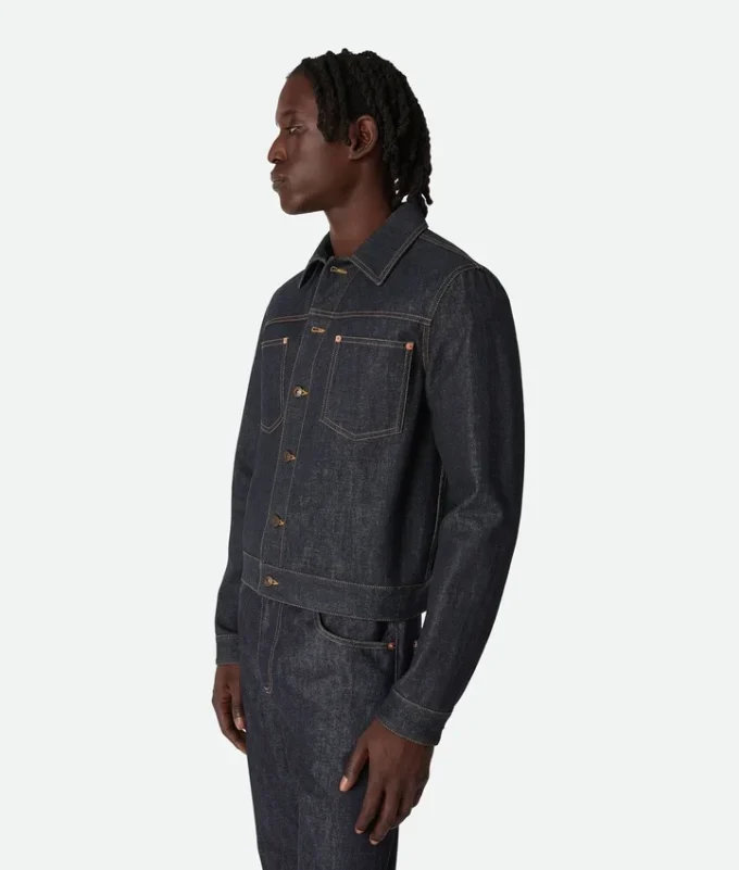 Jacka i rå indigo-denim Jacka i rå indigo-denim