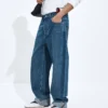 Jeans i medium indigo med uppvikt fåll Jeans i medium indigo med uppvikt fåll