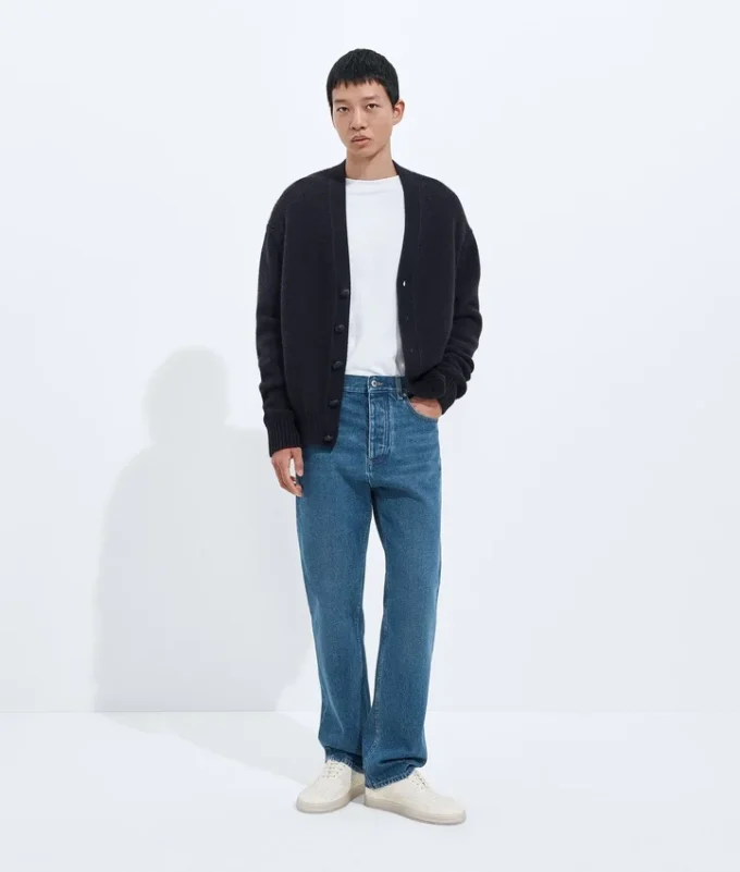 Jeans med raka ben i medium indigo Jeans med raka ben i medium indigo