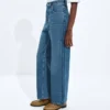 Jeans med vid ben i medium indigo Jeans med vid ben i medium indigo