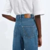 Jeans med vid ben i medium indigo Jeans med vid ben i medium indigo