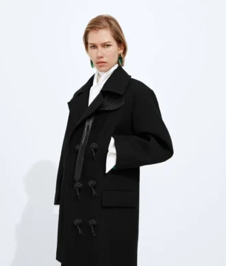Kappa i gabardin av ull och mohair