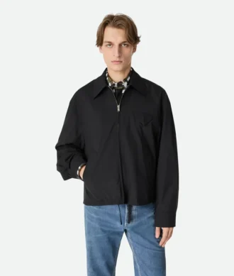 Kimono-blouson i fin ull