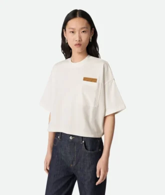 Kort T-shirt i bomullsjersey