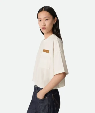 Kort T-shirt i bomullsjersey