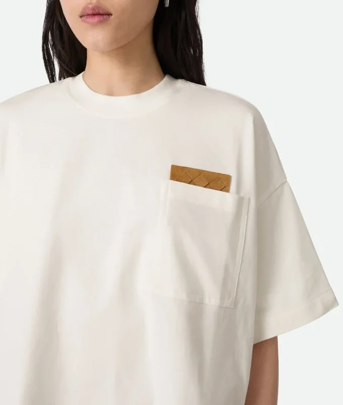 Kort T-shirt i bomullsjersey Kort T-shirt i bomullsjersey
