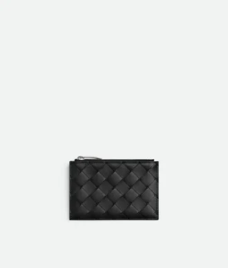 Kortfodral med dragkedja i Intrecciato
