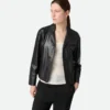 Läderkimono-blouson Läderkimono-blouson