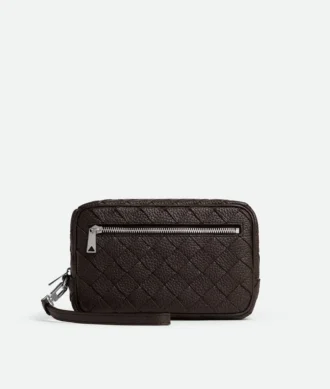 Liten Intrecciato-pouch med handledsrem