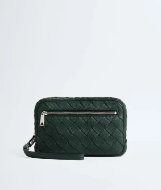 Liten Intrecciato-pouch med handledsrem