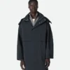 Parkas med huva i bonded tech-ull Parkas med huva i bonded tech-ull