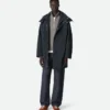 Parkas med huva i bonded tech-ull Parkas med huva i bonded tech-ull