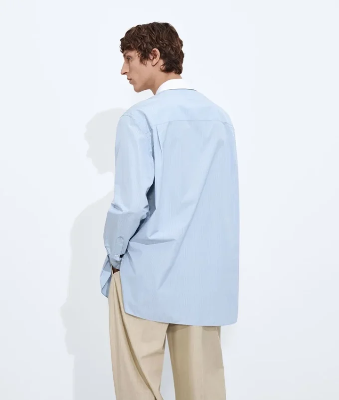 Randig poplin-skjorta Randig poplin-skjorta