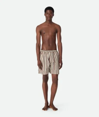 Randiga badshorts i nylon