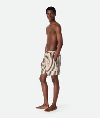 Randiga badshorts i nylon