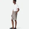 Randiga shorts i bomull och linne Randiga shorts i bomull och linne