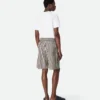 Randiga shorts i bomull och linne Randiga shorts i bomull och linne