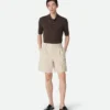 Shorts i bomulls- och linnetwill Shorts i bomulls- och linnetwill