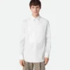 Skjorta i poplin med plastron Skjorta i poplin med plastron