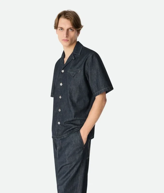 Sköljd indigo rak denimskjorta Sköljd indigo rak denimskjorta