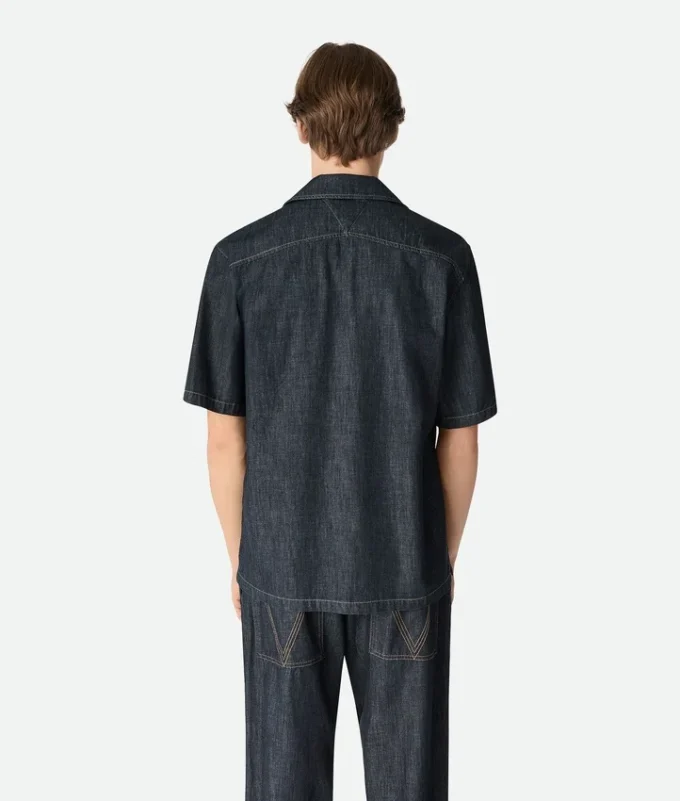 Sköljd indigo rak denimskjorta Sköljd indigo rak denimskjorta