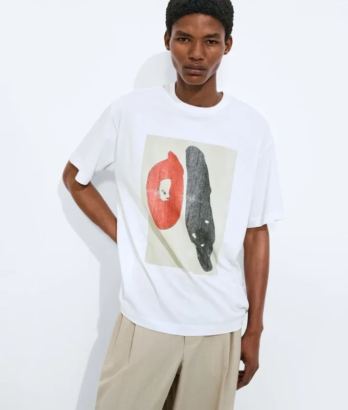 T-shirt i bomullsjersey med tryck T-shirt i bomullsjersey med tryck