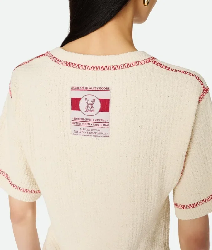 T-shirt i bomullsvaffel T-shirt i bomullsvaffel