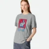 T-shirt i krusad bomullsjersey med tryck T-shirt i krusad bomullsjersey med tryck