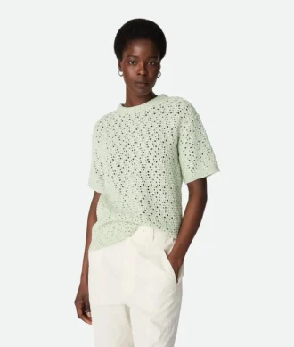 T-shirt i virkad bomull