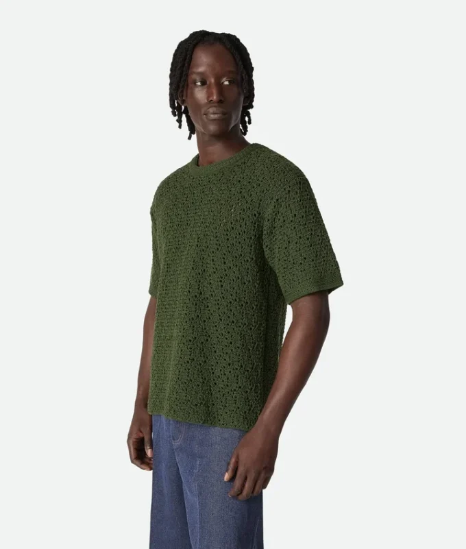 T-shirt i virkad bomull T-shirt i virkad bomull