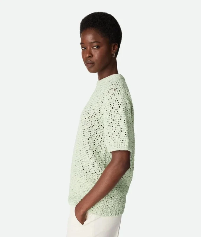 T-shirt i virkad bomull T-shirt i virkad bomull
