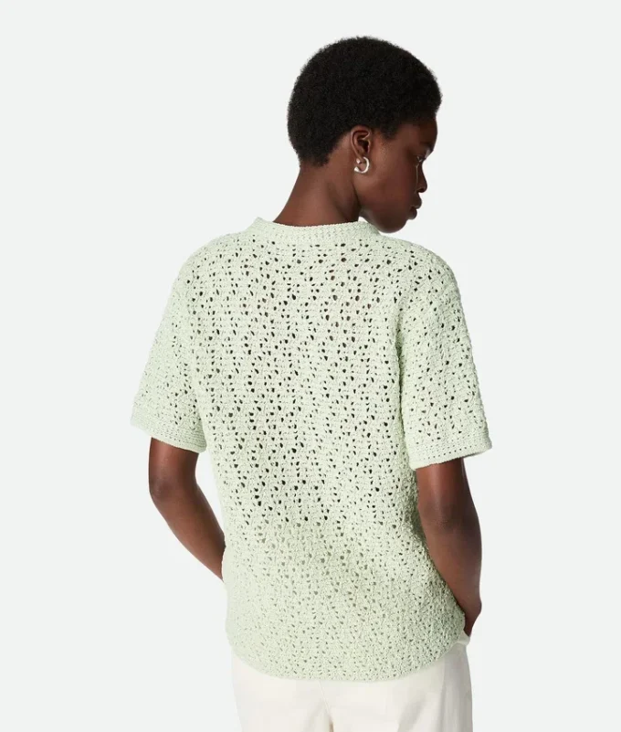 T-shirt i virkad bomull T-shirt i virkad bomull