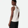 Tanktop i kompakt bomullsribbstickad jersey Tanktop i kompakt bomullsribbstickad jersey