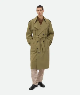Trenchcoat i fin ull