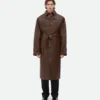Trenchcoat i laminerat läder Trenchcoat i laminerat läder
