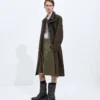 Trenchcoat i siden och nylon