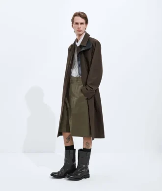 Trenchcoat i siden och nylon