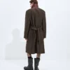 Trenchcoat i siden och nylon